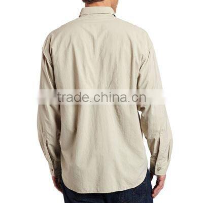 Mandarin Collar Long Sleeve Shirt Men
