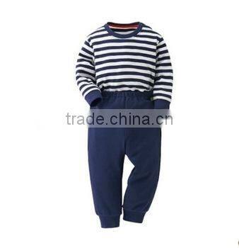 2016 wholesale kids baby stripe pajama suits kids stripe cotton pajamas