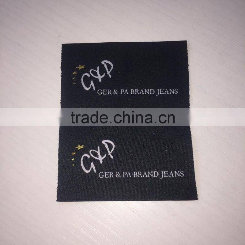 2017 Custom high density damask woven labels for garments