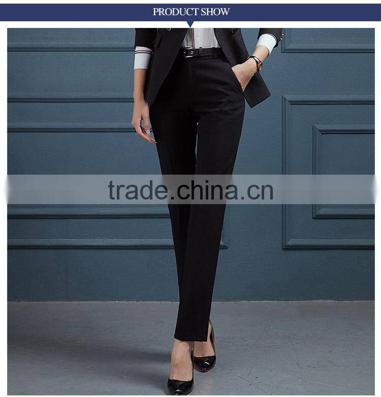 2017 new Korean female occupation with high-grade striped suit trousers pants straight legged trousers custom