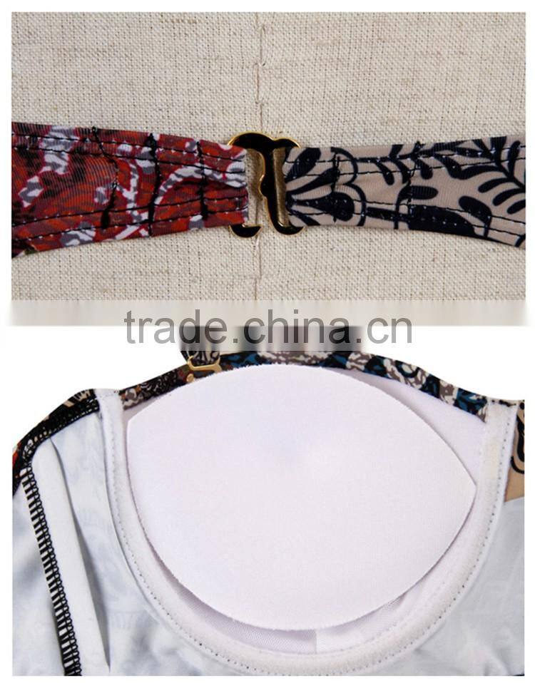 Three pieces bikini sets bohemia school girls beach wear