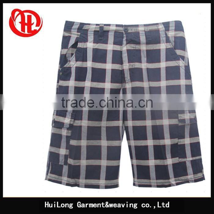 men's cheap short pants stocklots plaid printed shorts
