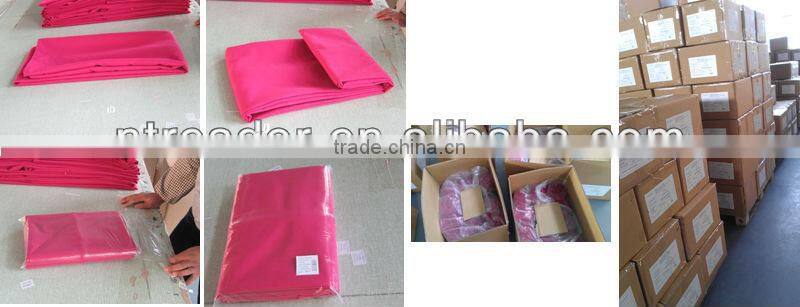 Knitted table skirting, Knitted fitted table cover, wrinkle-free table cloth