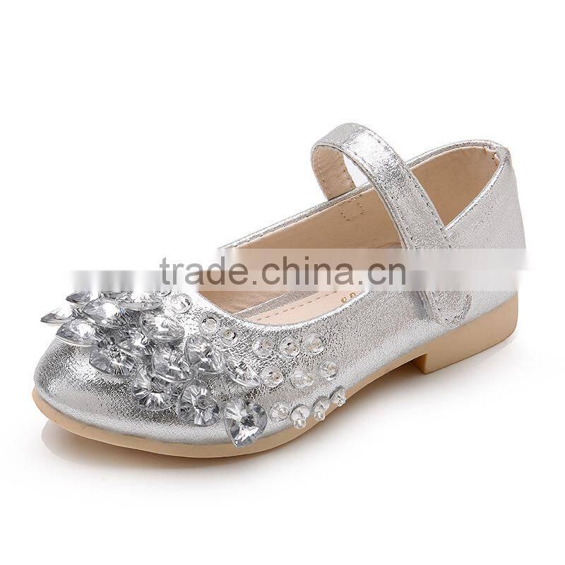 MLS01085 popular leather kids dress Baby Girls Shoes 2017