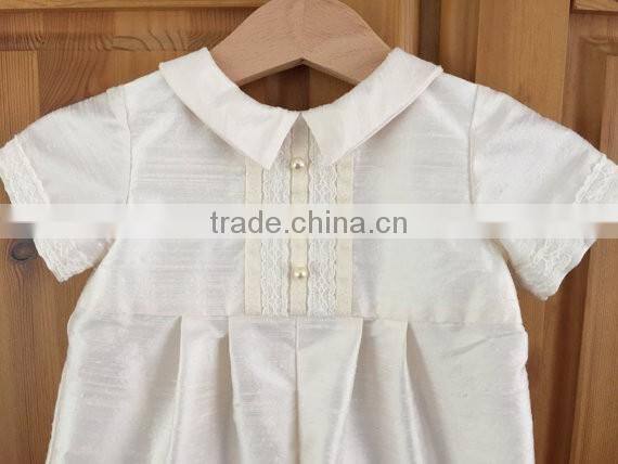 Wholesale spanish baby clothes clothing of plain white baby rompers for boys