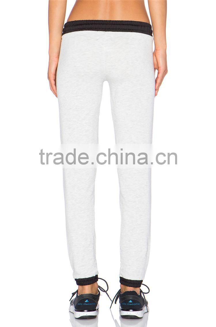 Plain white bodybuilding slim fit joggers formal trousers for women