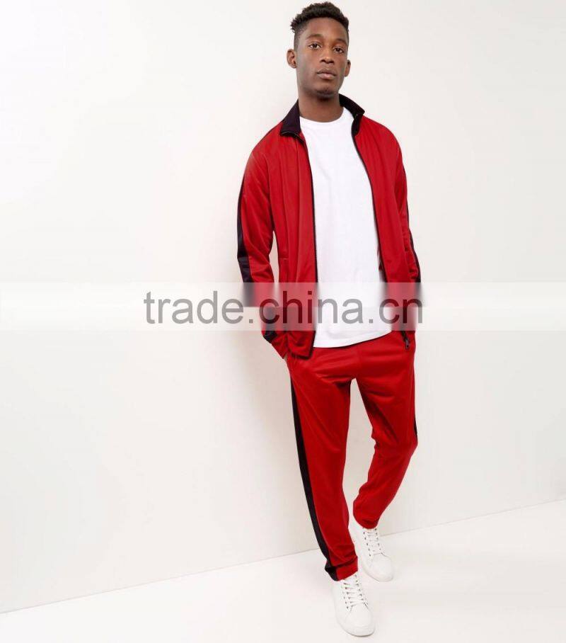 2017 Red Side Stripe Joggers 100% Polyester Straight Leg Sport Gmy Playsuit Matching Jacket Available