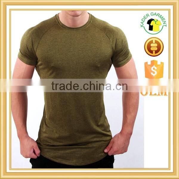long line t-shirt men tri blend t shirt slim fit t shirt wholesale China