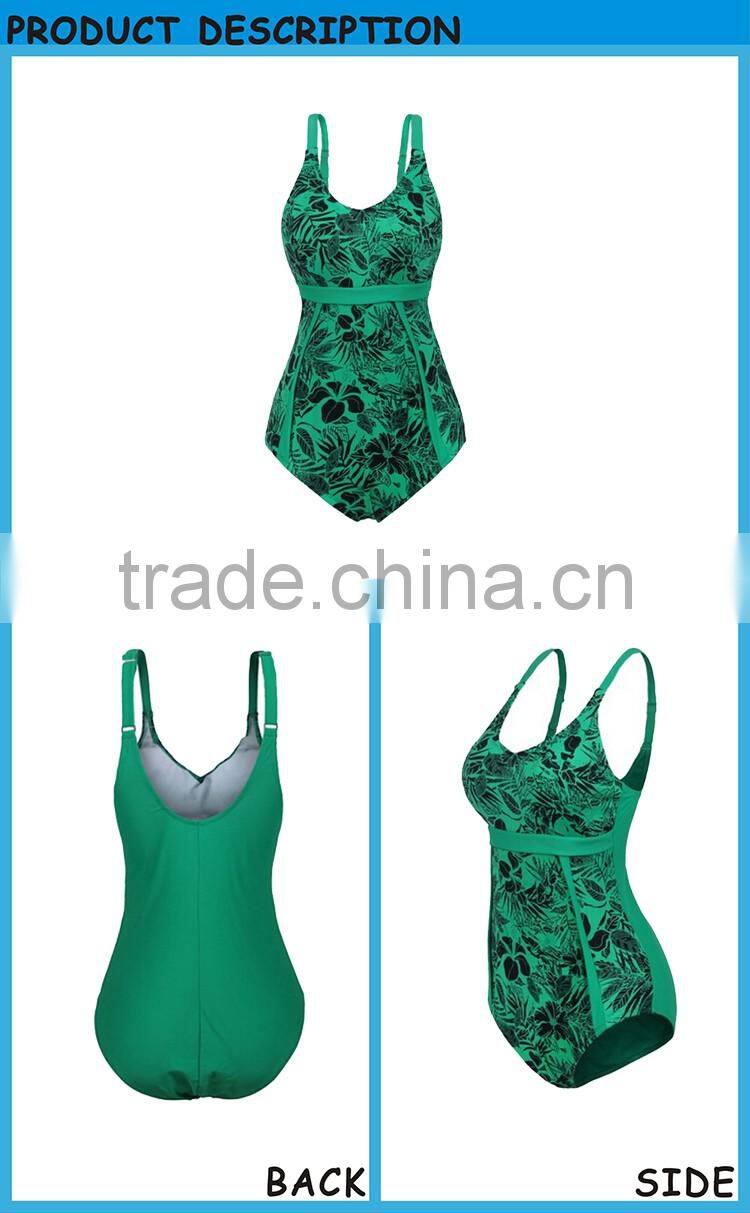 American Plus Size High Waist Ladies Swimwear Women Swimsuit