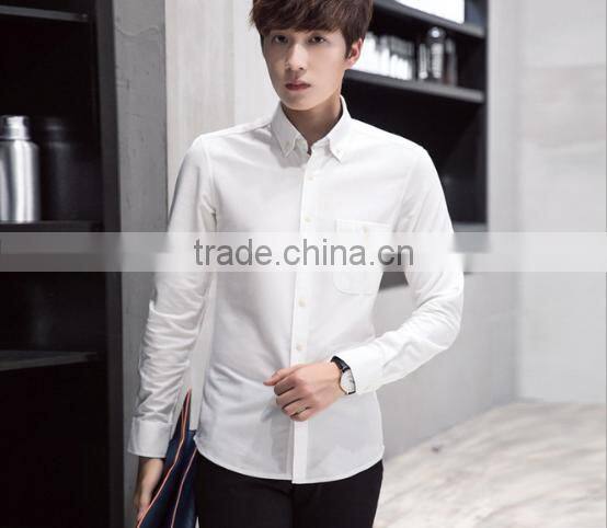 2016 Autumn New Arrival 100% polyester corduroy Fashion Long sleeve mens dress shirts