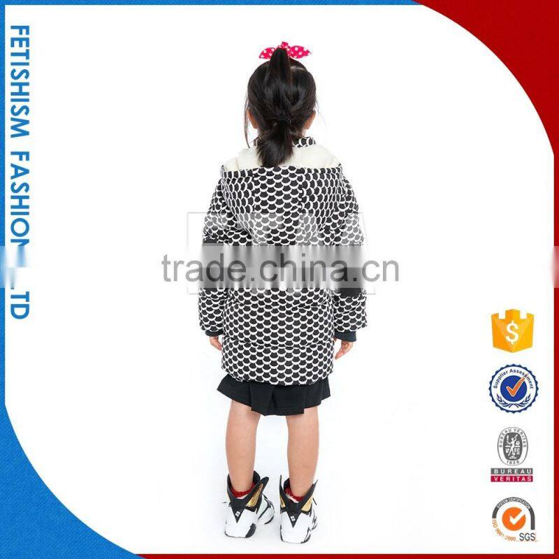 Popular fancy cotton warm kids winter girls new design girls coat