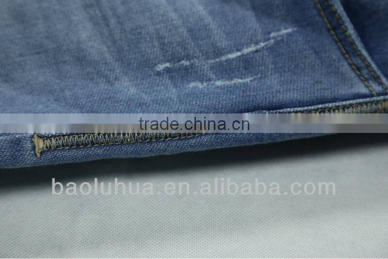 blue denim mens elastic waist sports pants