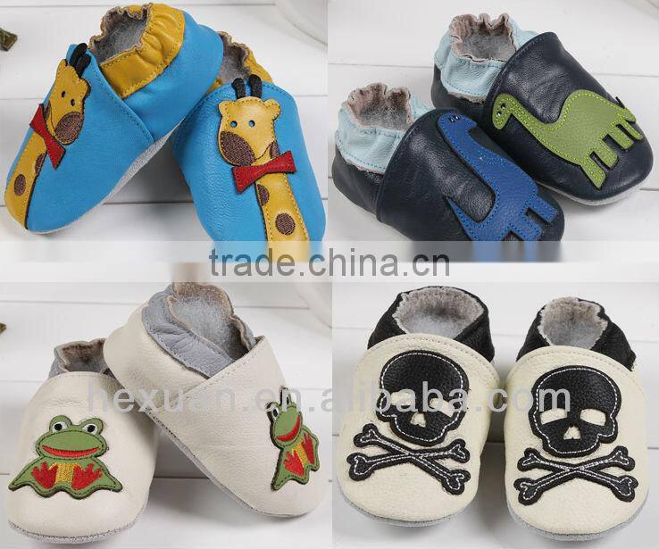 wholesale 2016 fashion owl soft real leather baby shoes