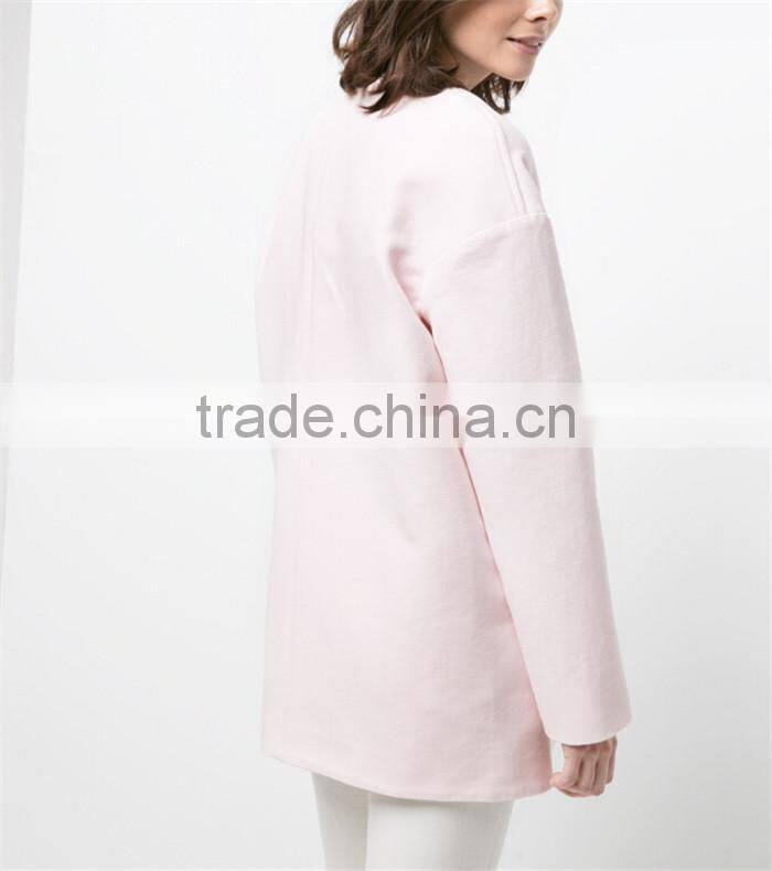 newest lovely pink korea women winter coat 2014