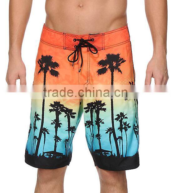 Newest fashion custom made wholesale mens boxer shorts beach shorts printed