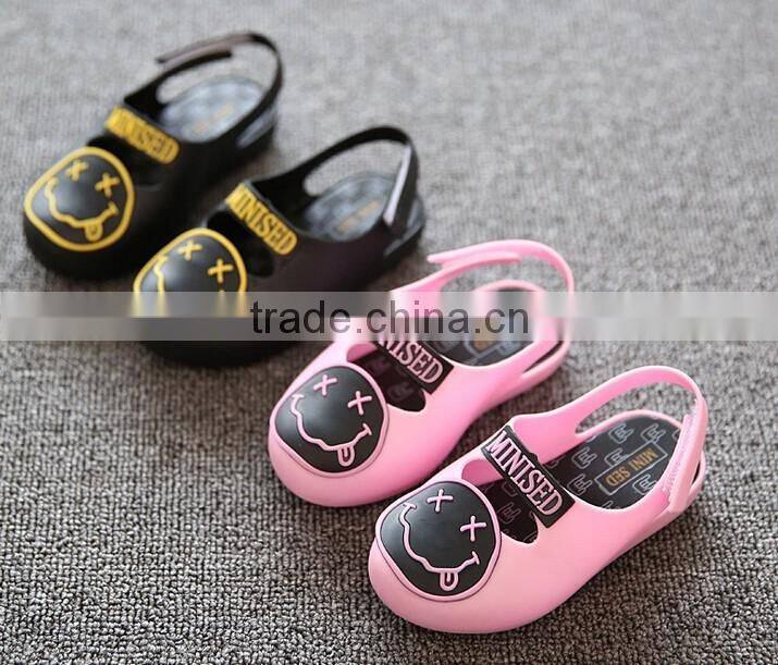 New design mini melissa shoes, smile face mini melissa
