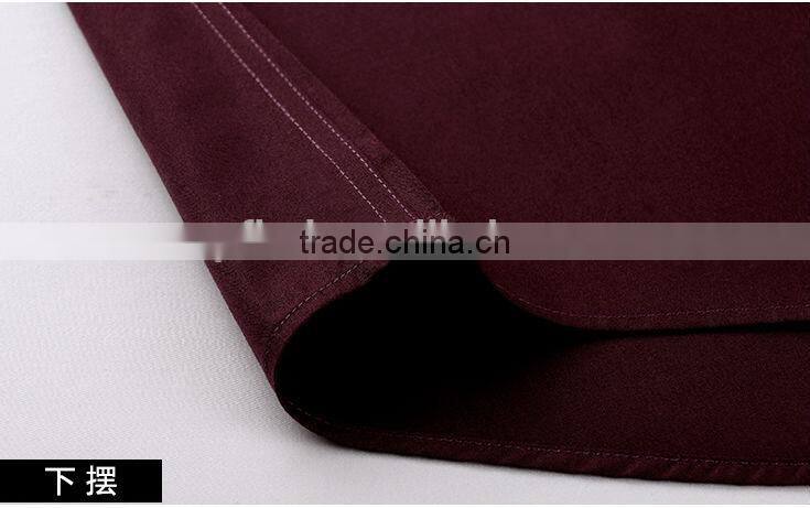 Yiwu manufacturer long sleeve burgundy men dress shirts