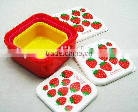 3PCS Square Lunchbox bento box set /storage box