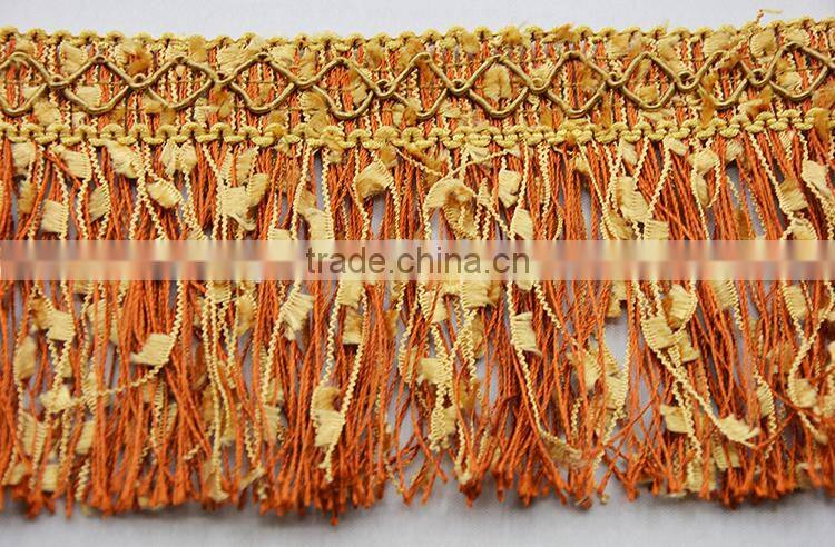 Cheap Lace Gold Braid Tassel Trimming for sofa
