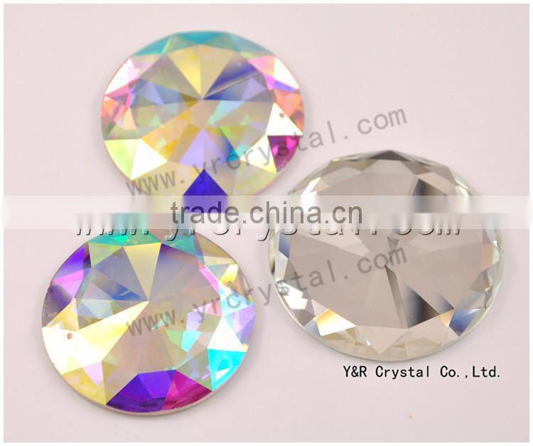 crystal glass stones,flat polished stones,flat mirror stones for jewelry
