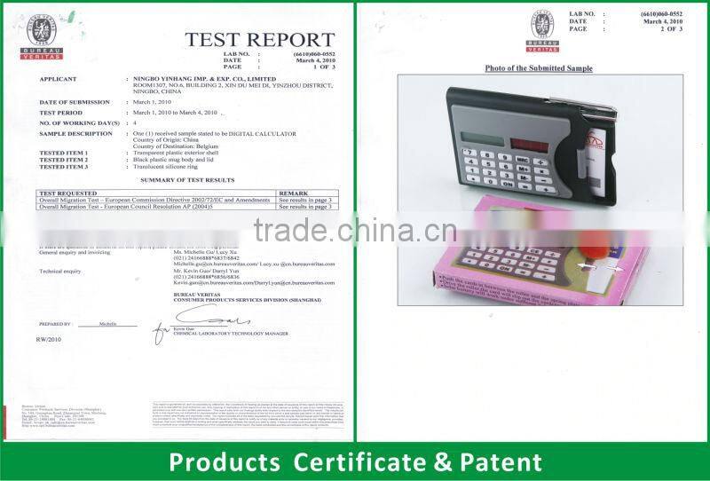 Name card with pen mini slim card solar power pocket calculator XSDC0121