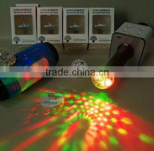 Mini USB Colorful Neon USB Inch Interface Voice Control Color Flashing Rhythm Rhythm Color Light LED