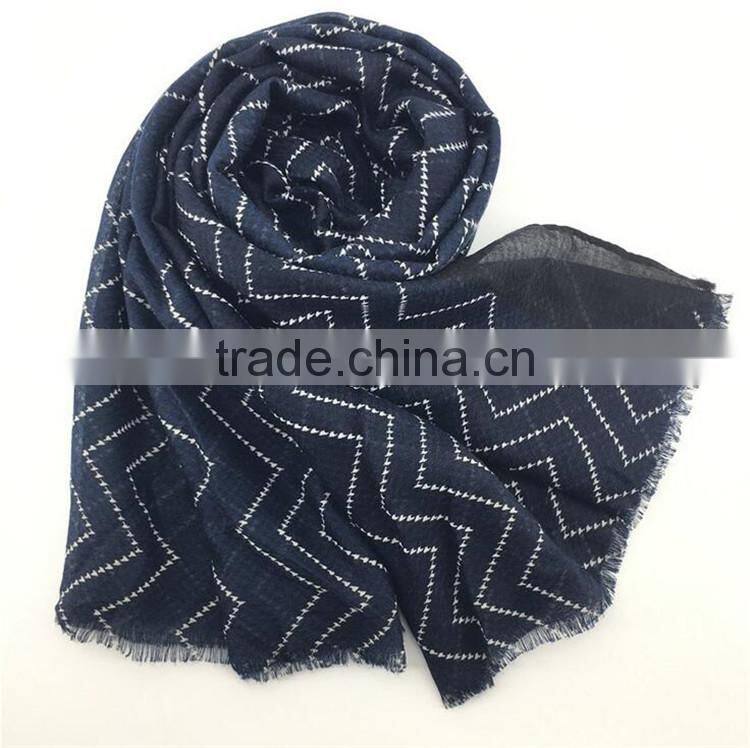 Wave printed women shawl scarf