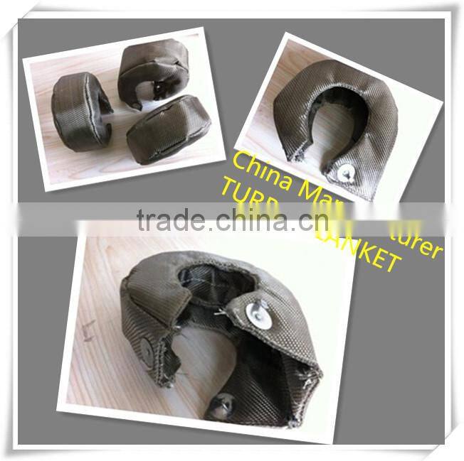 grey/black fiberglass thermal T3/T4/T6 turbo heat shield cover