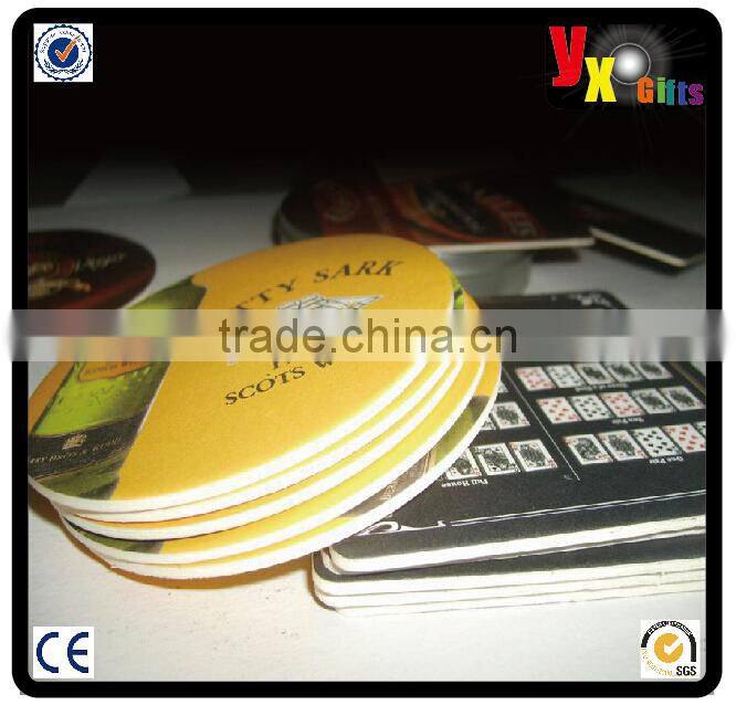 Chinese OEM Manufacturer Promotional Absorbent Paper Coaster/music chicken
