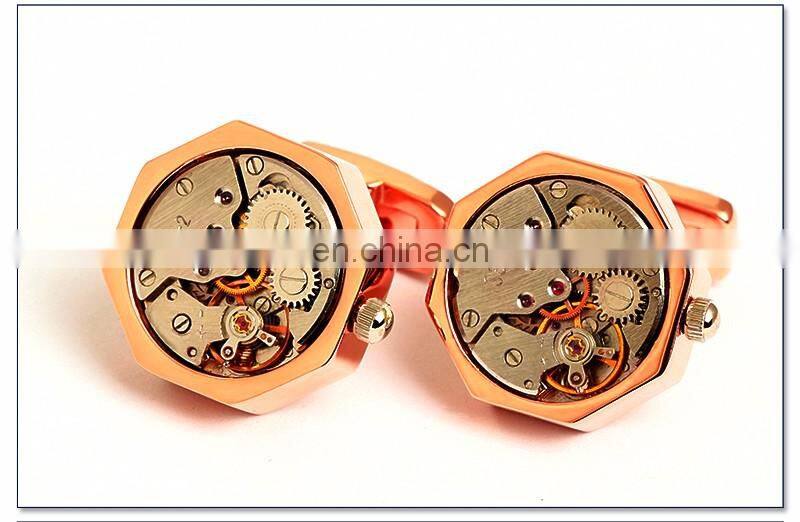 Watch steampunk cufflinks mechanical movement watch cufflinks
