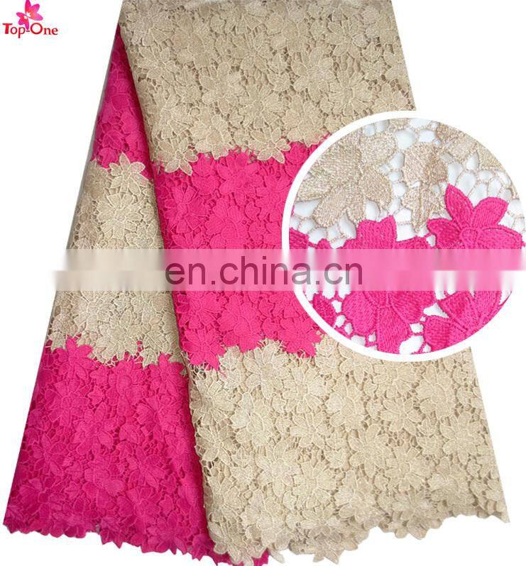 Wholesale guipure lace for weddingChemical lace for dressAfrican fashion flower design lace