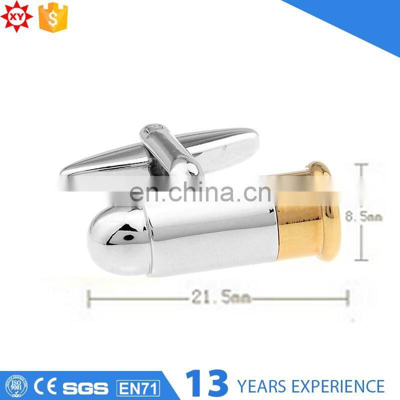 Customized bullet metal cufflinks