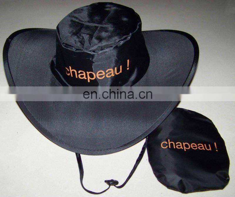 custom logo printing Cowboy foldable hat