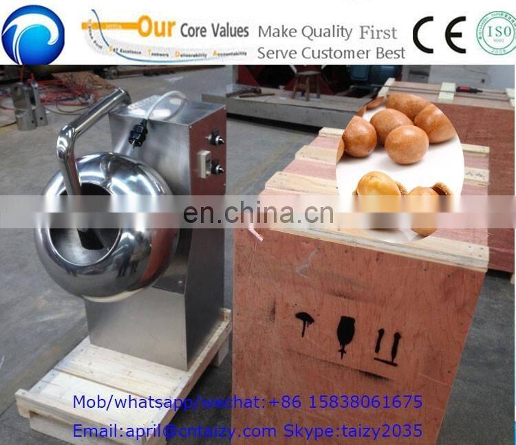Stainless steel food automatic peanut chocolate nut candy tablet pill film sugar coating machine