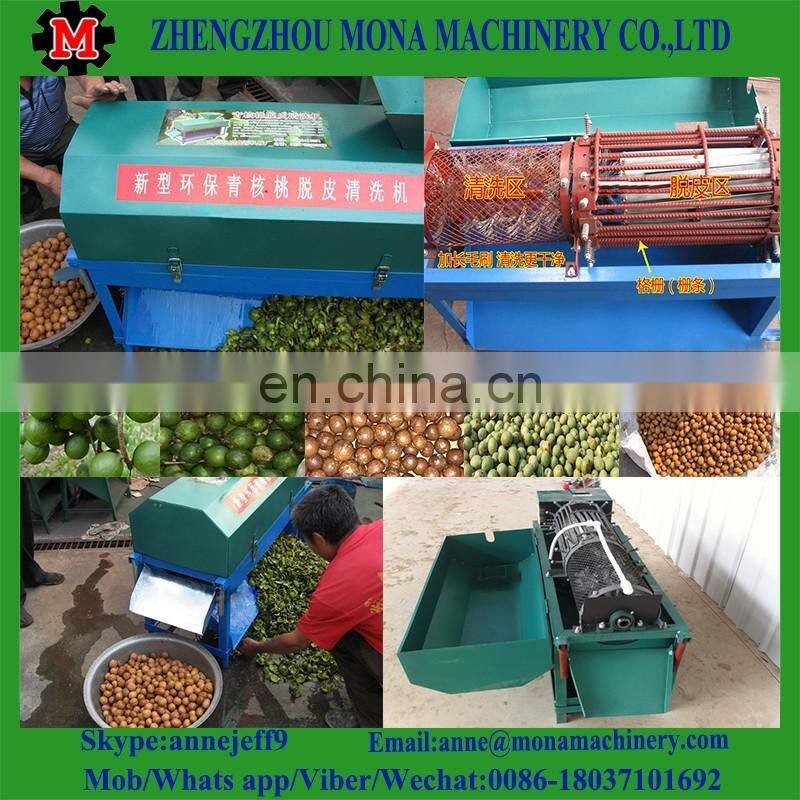 Automatic fresh green walnut skin peeling machine with cleaning Features