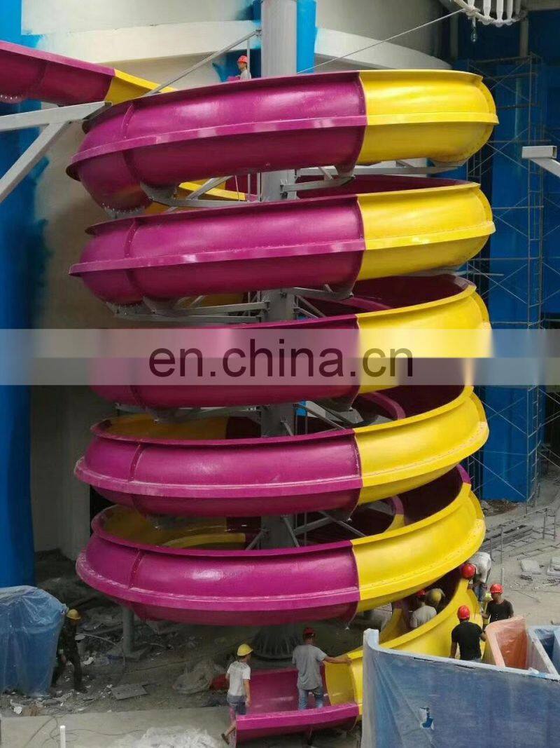 Theme park tunel water slide factory in china+splash park water bucket