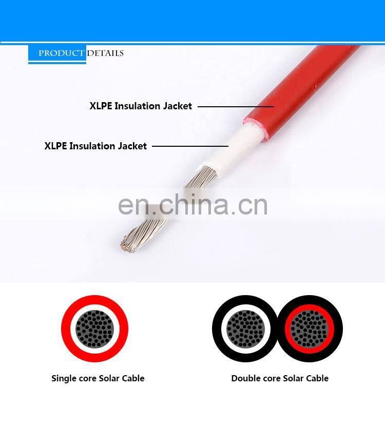 Professional 4mm 6mm pv solar cable with great price