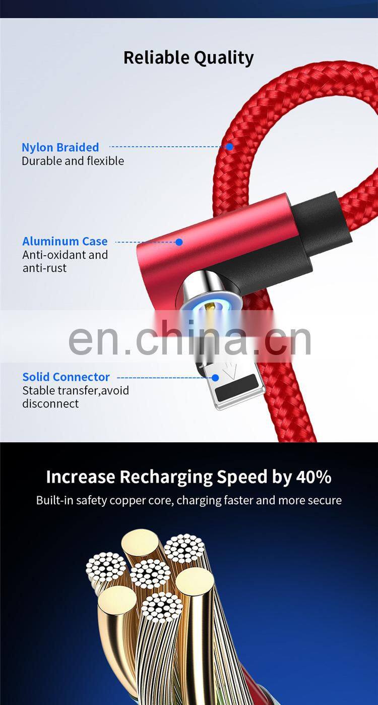 3 In 1 Usb Cable Magnetic Micro Usb Fast Charging Nylon 1M 2020 New Product Cable Original Factory Wholesale Data line cable