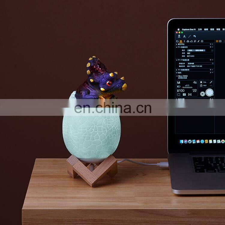 2020 Amazon hot seller kids toy Creative desk lamp3D Dinosaur Egg Night Light with USB Rechargeable