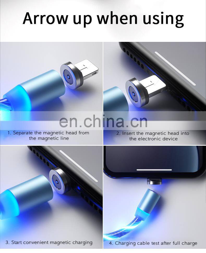 Shenzhen Data Line Newest 2020 Golden Sky Colorful Nylon 1M Micro Usb Type-C Ios Cable 3 In1 Fast Charge Cellphone Data Line