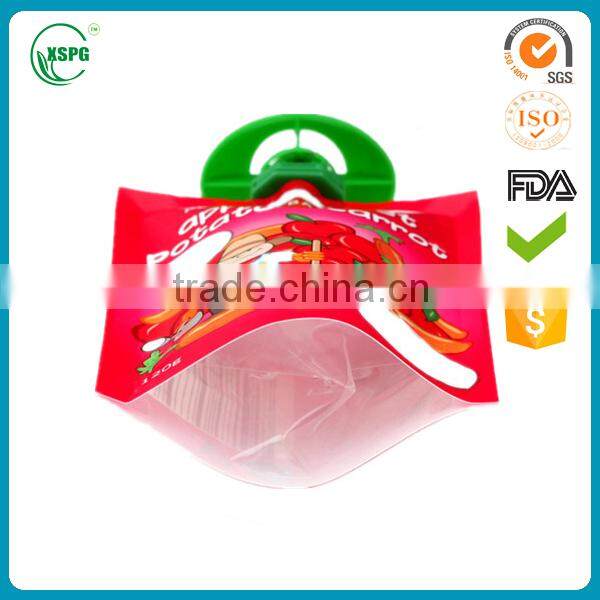 baby food clear spout drink stand up transparent pouches