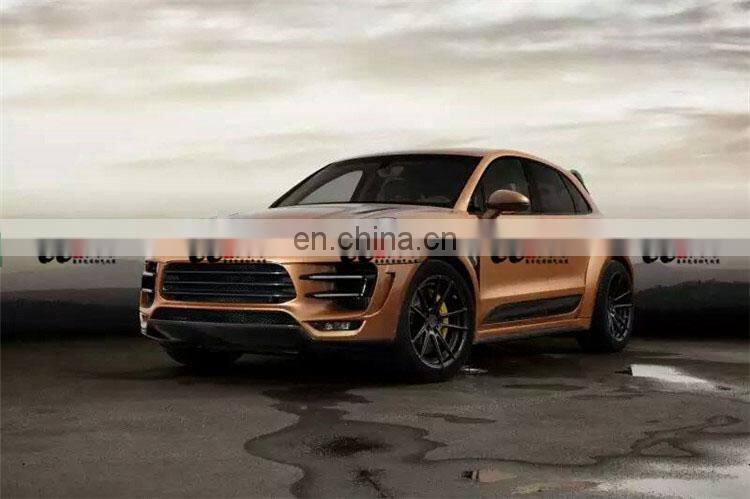 Perfect fitment and beautiful topc&ar style wide body kit for Porsche Macan front lip rear lip side skirts fender wing spoiler