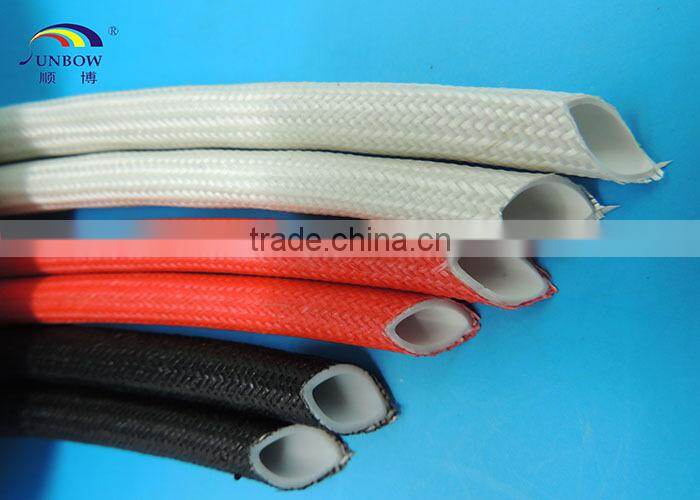 SUNBOW High Temperature Resistant Fire-resistance 12MM Silicone Rubber Glassfiber Sleeve
