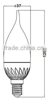 Dimmable ETL E12 LED Candle Light Bulb