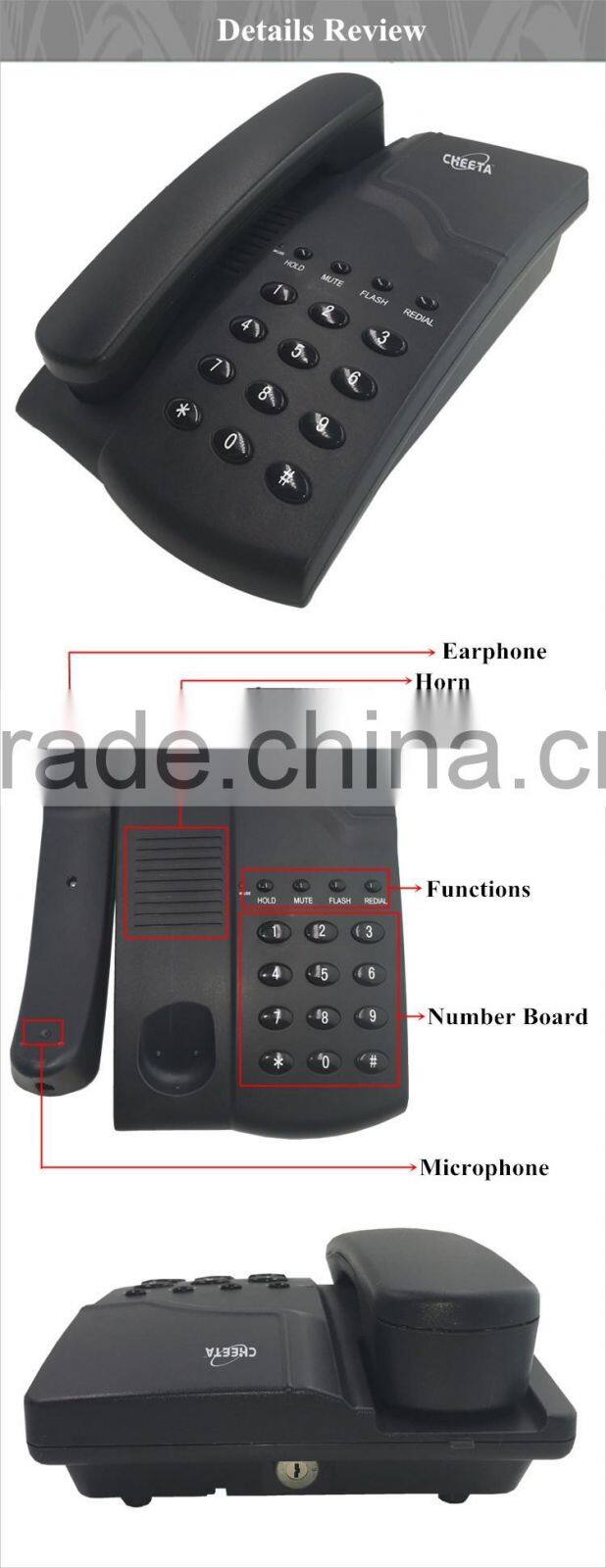Seamless Connection Telephone Corded Basic Phone Cheap Phone With High Quality
