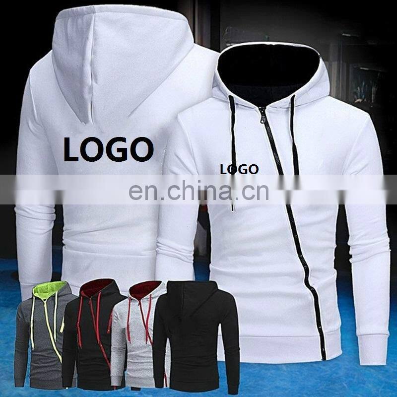Clothing manufacturers wholesale hot seller men's casual sports hooded sweater zipper cardigan Large size men's hooded sweater