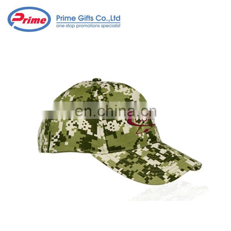 Camouflage Cotton Twill Custom Camo Baseball Cap Closed Back