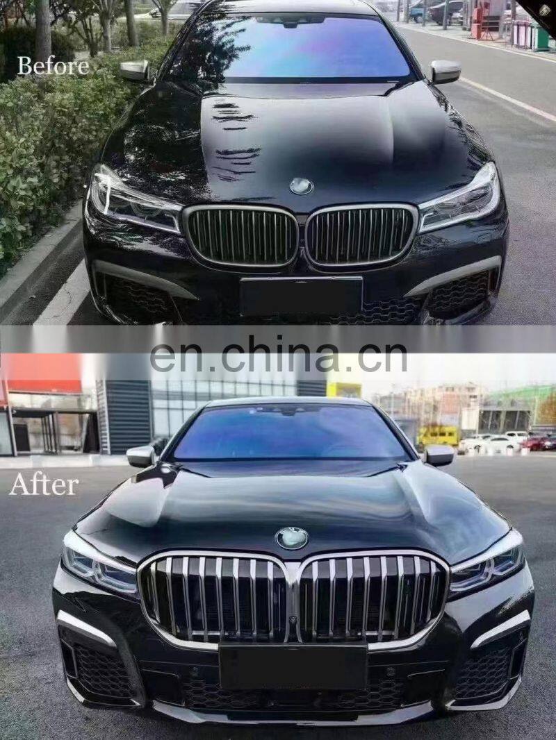 Runde PP Material For BMW 7 Series G11 G12 Old To New M Style Body Kit Front Rear Bumper Lip Side Skirt Fender Hood Headlight
