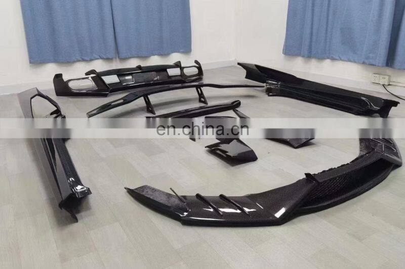 Runde Carbon Fiber Material For Lamborghini Huracan LP610 Mansory Style Body Kit Front Lip Rear Lip Side Skirts Spoiler