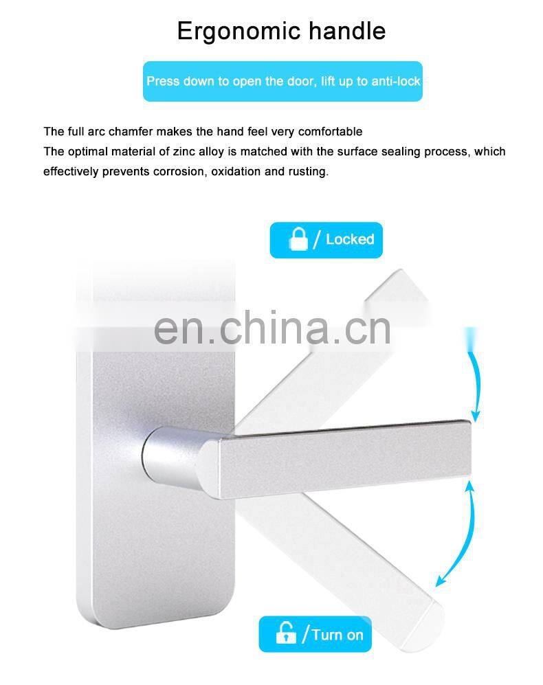 Security Ble Ttlock App Rfid Card Electronic Digital Hotel Lock For Hotel Apartment Airbnb